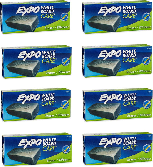 EXPO Block Eraser, Dry Erase Whiteboard Board Eraser, Pack of 8