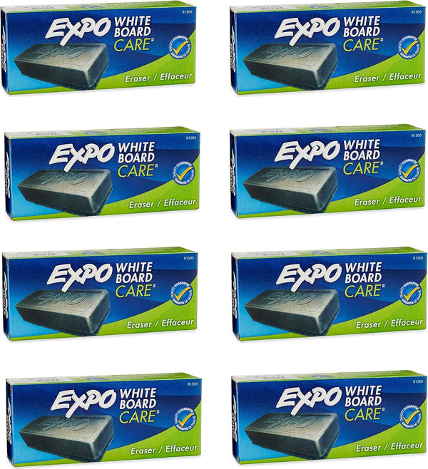 EXPO Block Eraser, Dry Erase Whiteboard Board Eraser, Pack of 8