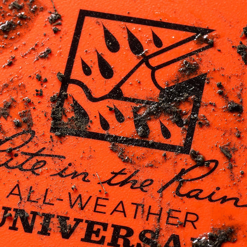 Rite in the Rain Weatherproof Top Spiral Notebook, 4" x 6", Orange Cover, Universal Pattern, 6 Pack