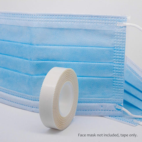 Pro 1502 Self-adhering Face Mask Tape 1/2in (12mm) x 20ft Clear Double Coated Medical, Skin Friendly Adhesive
