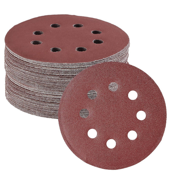 Bates Sanding Discs 5 Inch 8 Hole, 30 Pack, Assorted Grits 40 80 120 220 320 600, Hook and Loop Sanding Disc