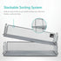 Mindspace 2 Tier Stackable Letter Tray, Paper Tray Desk Organizer, The Mesh Collection, Silver
