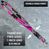 Print Lanyard - Satin Keychain Necklace with Side Release Buckle | ID Badge Holder - 1 Inch, Pink Grey Camo