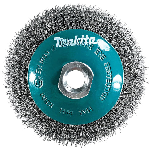 Makita 1 Piece 4.5" Crimped Wire Wheel Brush, Light-Duty Conditioning for Metal, 4-1/2" x 5/8-Inch