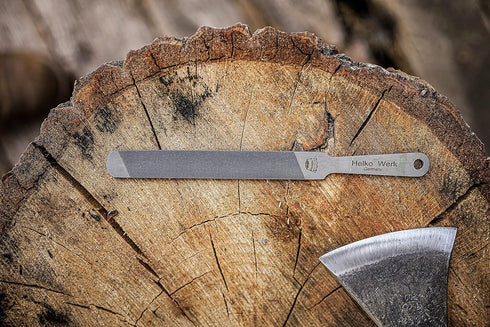 1844 Helko Werk Germany Dual Sided Axe Sharpening File - Compact Metal File Single-Cut and Cross-Cut Hand File (#22101)
