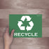 IGNIXIA Recycle Sign Decals Pack of 02 - Self Adhesive Recycling Stickers 10 x 7 Inches for Trash Can (Green & White)
