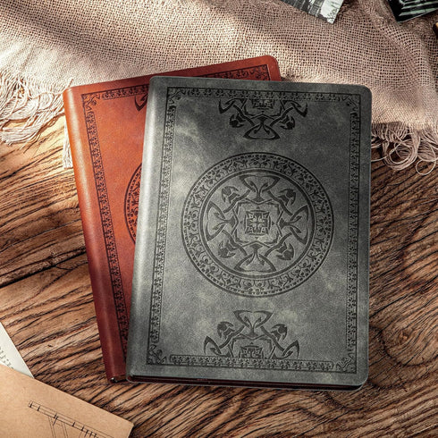 CAGIE Leather Vintage Journal for Men, Soft Cover Lined Pages Notebook, 180 Lay Flat for Writing, Brown