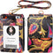 ELV Badge Holder with Zipper - ID Badge Card Holder Wallet with 5 Card Slots and RFID Blocking Pocket, 20 inch Lanyard