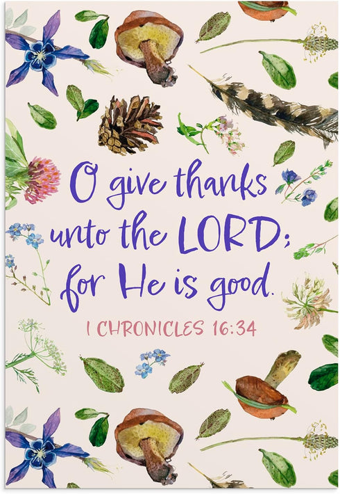 Dayspring 4 12 (U0061) - We Give Thanks - Nature Design Assortment with Scripture - King James Version - Thank You