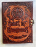 MONTEXOO Book of Shadows Leather Journal, Notebook Diary Sketchbook with Lock, Travel Bullet, Old Cool Brown Lining