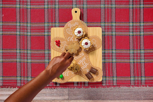 Mud Pie Kraft Christmas Paper, Board Approx 12 1/2" x 9 1/2", Gingerbread