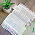 Born2Calm Bible Tabs for Women, 90 Pieces Laminated Bible Study Tools, Easy to Use Bible Book Tabs