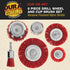 Dura-Gold 6 Piece Abrasive Nylon Wire Brush Set, Coarse Sanding, 1/4" Drill Shank for Rust Removal
