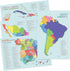 Quarterhouse 4 Poster Spanish Language Country Maps Set, Spanish Classroom Learning Materials, 12 x 18 Inches