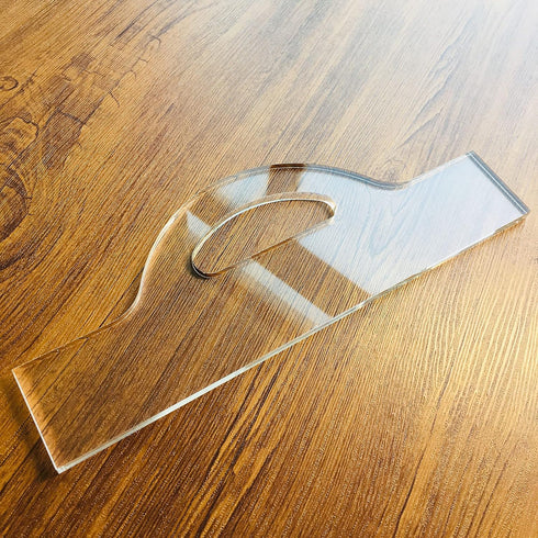 Charcuterie Board Handle Template, Clear Acrylic Woodworking Router Template, Eighth Sunrise