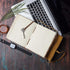 Vintage Leather Journal by LEATHER VILLAGE, 200 Handmade Deckle Edge Paper, Black, 6X4 inches (A6) with Key Closure
