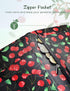 4.7 9 Mymazn X Cherry Server Book with Zipper Pocket Bling Waitress Book with Money Pocket and Magnetic Closure