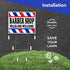 Barber Shop Sign - 16x12 Double Sided Coroplast Walk Ins Welcome Sign for Salon