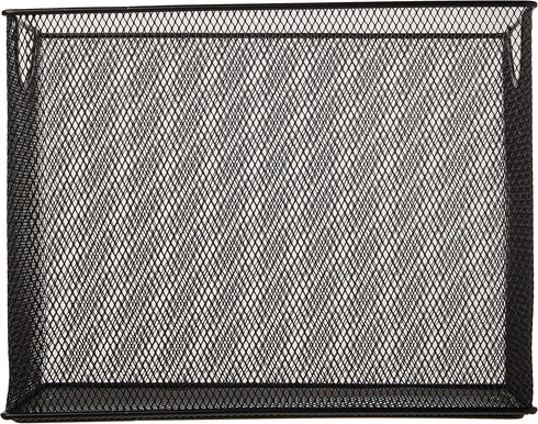 U Brands Mesh Steel Desktop Hanging File Holder, Letter Size, 12.4" x 9.53" x 5.5" (Black)
