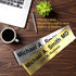 LHS My Business 2x8 N6 Engraved Name Plates for Door Sign Personalized Cashew Plastic Plaque with Black Letters - Made