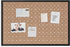 U Brands Fashion Cork Bulletin Board, 36 X 24 Inches with Black Wood Frame for Office Decor