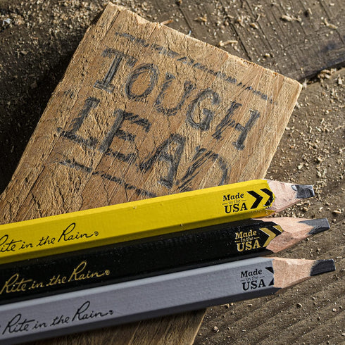 Rite in the Rain All-Weather Carpenter Pencils, Tough Medium HB Lead, 12 Pack