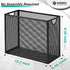 Hanging File Organizer, Letter-Size File Holder Filing Box with 5 Hanging Folders, Metal Mesh Desk File Folder Storage