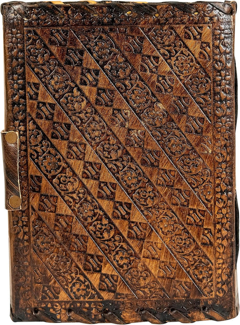 Leather Journal with Clasp, Gemstone Writing Pad, Handmade Notepad, Best Present Art Sketchbook, 5X7