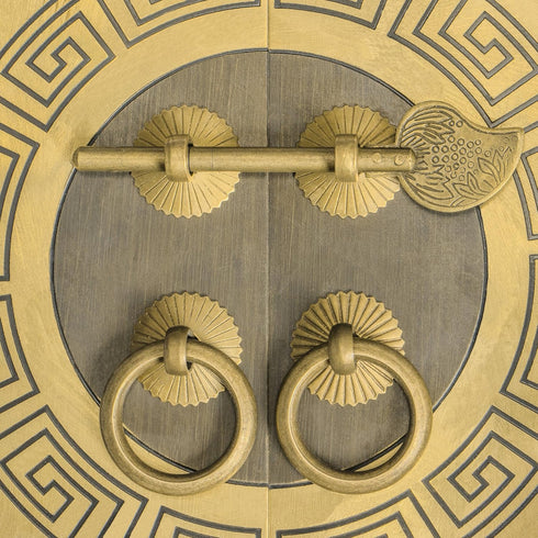 Hardware Philosophy Tibetan Brass Cabinet Face Plate Set, 5.5 Inches - Architectural, Interior Design Hardware