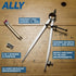 ALLY Tools 8 Inch Precision Locking Spring Divider/Woodworking Compass with Pencil Holder, Includes Two Pencils