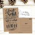 Hadley Designs 50 Kraft Holiday Greeting Cards, Cute Fancy Blank Winter Christmas Postcard Set, Bulk Pack