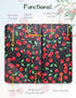 4.7 9 Mymazn X Cherry Server Book with Zipper Pocket Bling Waitress Book with Money Pocket and Magnetic Closure