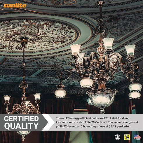 Sunlite 80137 LED A15 Appliance Clear Light Bulb, 6W (40W Equivalent), 450 Lumens, 4000K Cool White, Medium Base, 1