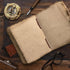 NomadCraftsCo. Vintage Leather Journal, Lock Closure, 240 Pages Antique Deckle Edge Paper for Grimoire
