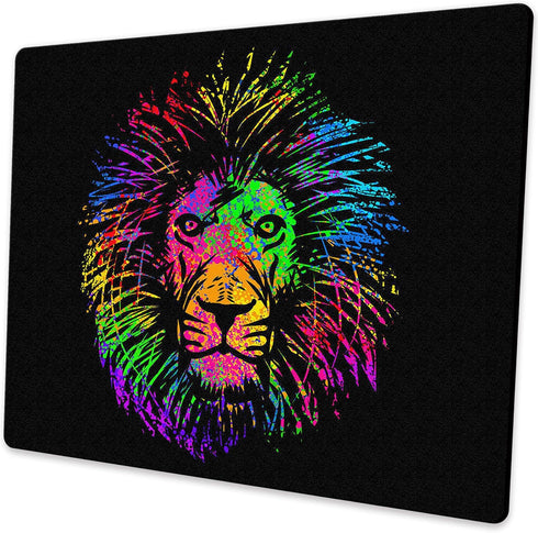 Small Computer Mouse Pad with Personalized Watercolor Lion Design, Non-Slip Rubber Office Mousepad