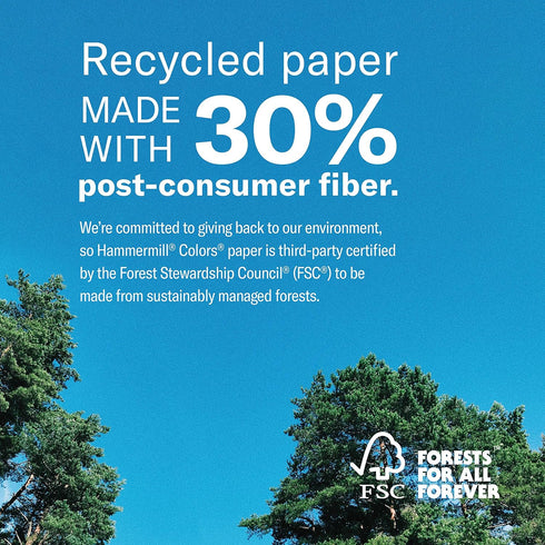 Hammermill 20 lb 11 17-1 (500 102152R Colored Paper, Canary Printer Paper, x Ream Sheets) - Made in the USA, Pastel