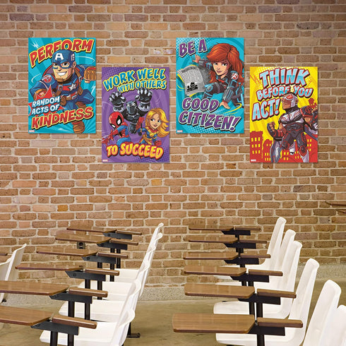 Eureka Marvel Motivational Poster Set, Bulletin Board Set, 10 Posters