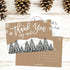 Hadley Designs 25 4x6 Woodland Christmas Holiday Thank You Postcards, Blank Cute Modern Kraft Note Card