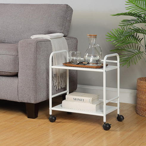 SunnyPoint Minimalist Style Utility Rolling Shelf Cart (WHT)