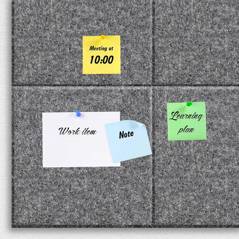 Large Office Cork Board Alternative, 47"x35", 12 Pack Felt Wall Tiles Self-Adhesive Safe Removable No Damage for Wall.