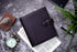 It's Academic Mini Executive Leather Portfolio Folder, 1" Ring Binder, 250-Sheet Capacity, Dark Brown
