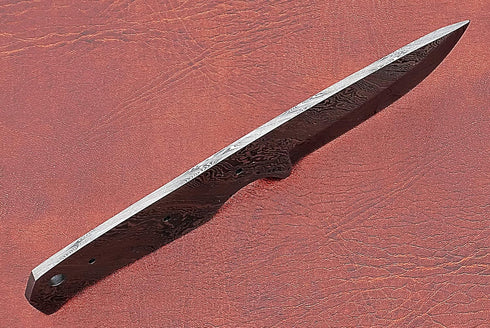 Straight Back Blank Blade Skinning Knife, 8 inches Long Hand Forged Damascus Steel with 3.5 inches Cutting Edge