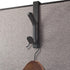 Officemate Double Coat Hooks for Cubicle Panels, Adjustable, 2 Pack (22009), Black