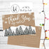 Hadley Designs 25 4x6 Woodland Christmas Holiday Thank You Postcards, Blank Cute Modern Kraft Note Card