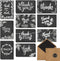 T&M Quality Designs LLC 120 Elegant Black and White Chalkboard Kraft Thank You Cards with Kraft