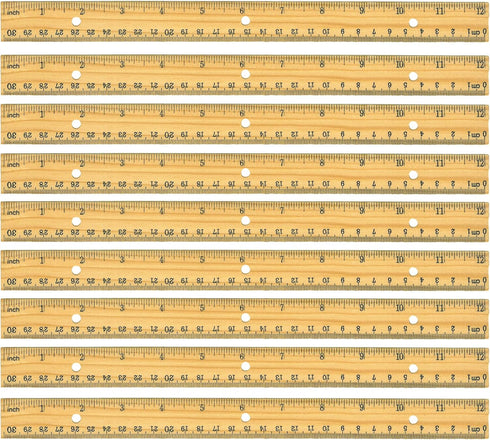 Raymond Geddes Home Office Wooden 12-Inch Ruler - Pack of 24