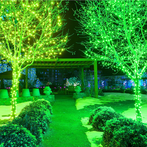 Holiday Essence 100 LED Green St Patrick's Day Christmas String Lights - 26.9 Ft for Indoor and Outdoor