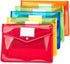 FANWU Plastic File Folder - Poly Envelope Expanding File Wallet with Snap Button Closure, Legal Size, 5 Pack (Red)