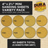 Dura-Gold Sanding Stick Kit with 40 Sheet Sandpaper, Yellow Flat Ergo Handle Starter Kit
