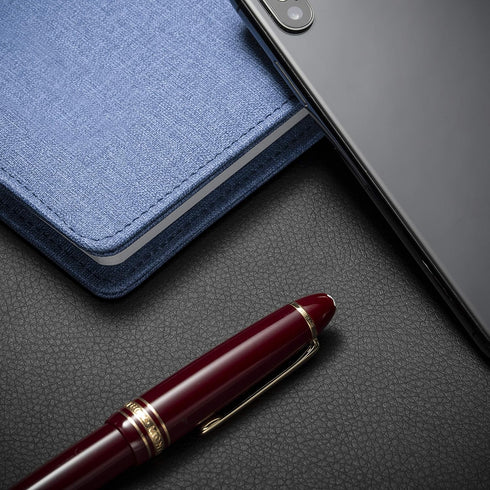 Nekmit Leather Desk Blotter Pad, 17 x 12 Inches, Flat, Non-Slip, Waterproof - Black